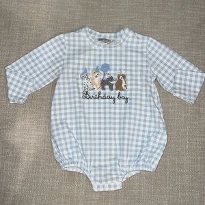 Saving Grace smocks puppy bday bubble